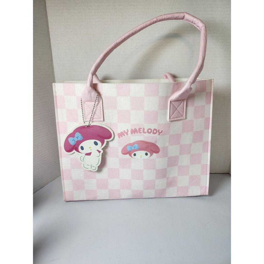 Sanrio My Melody Pink Checked Foldable Tote